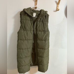H&M Khaki Puffer Jacket XS